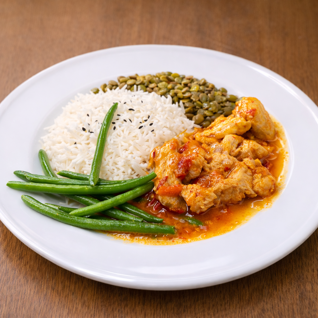 ProteinBox - Röd Kycklingcurry med ris