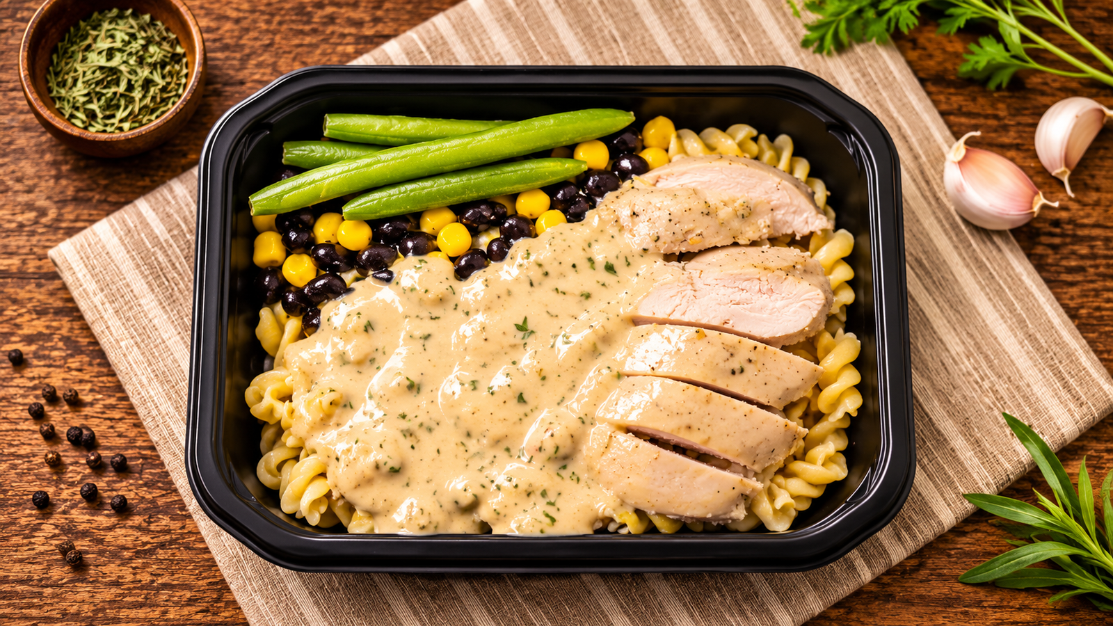 Krämig Dragonkyckling med Fusilli